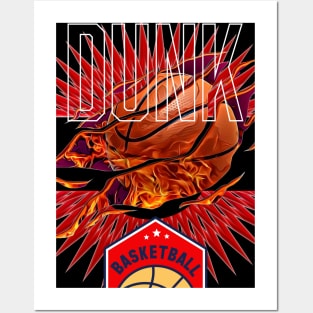 Basketball Dunk Posters and Art